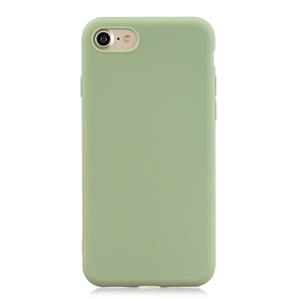Huismerk Voor iPhone SE (2020) Solid Color Aatte TPU Telefoonhoes(Groen)