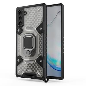 huismerk Voor Samsung Galaxy Note10 Space PC + TPU-ringhouder beschermhoes