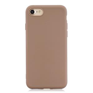 huismerk Voor iPhone SE (2020) Solid Color Aatte TPU Telefoonhoes (Khaki)