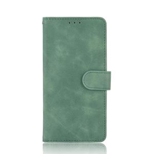 huismerk Voor iPhone 12 Solid Color Skin Feel Magnetic Buckle Horizontale Flip Kalf Texture PU Lederen case met Holder & Card Slots & Wallet(Groen)