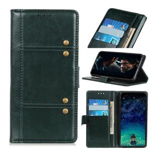 huismerk Peas Crazy Horse Texture Horizontale Flip Lederen Case met Holder & Card Slots & Wallet Voor iPhone 12 mini(Groen)