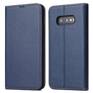 huismerk Horizontale Flip PU lederen case voor Galaxy S10e met houder & kaartsleuf & portemonnee (blauw)