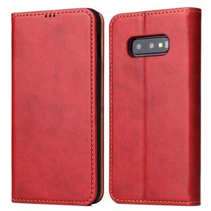 huismerk Horizontale Flip PU lederen case voor Galaxy S10e met houder & kaartsleuf & portemonnee (rood)