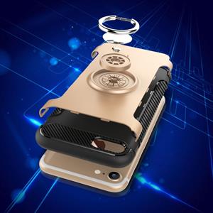 huismerk Voor iPhone 6 & 6s magnetische 360 graden rotatie Ring Armor beschermende Case(Gold)