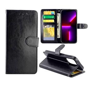 huismerk Crazy Horse Texture Lederen Horizontale Flip Bescherming Case met Houder & Card Slots & Portemonnee & Fotolijst voor iPhone 13 Pro Max