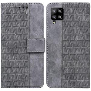 huismerk Voor Samsung Galaxy M42 5G geometrische reliëf lederen telefooncase