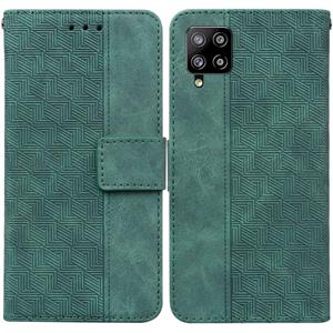 huismerk Voor Samsung Galaxy M42 5G Geometrische reliëf lederen telefooncase