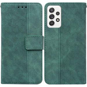 huismerk Voor Samsung Galaxy A52 4G / 5G geometrische reliëf lederen telefooncase