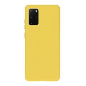 huismerk Voor Galaxy S20 Plus Solid Color Frosted TPU Telefoonhoes (Geel)