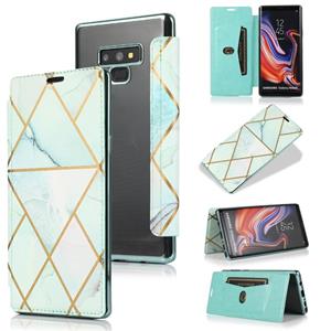 huismerk Voor Samsung Galaxy Note9 Bronzing Plating PU + TPU Horizontale Flip Lederen Case met Houder & Card Slot