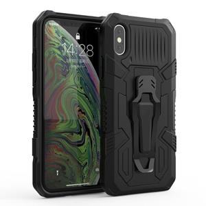 huismerk Voor iPhone X / XS Machine Armor Warrior Shockproof PC + TPU Beschermhoes(Zwart)