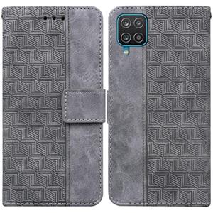 huismerk Voor Samsung Galaxy M32 4G Indian / International-versie Geometric reliëf lederen telefooncase