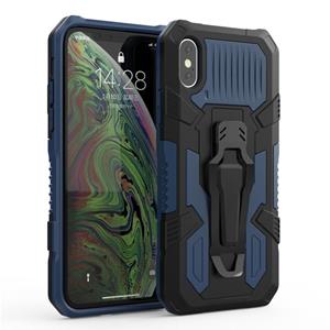 huismerk Voor iPhone X / XS Machine Armor Warrior Shockproof PC + TPU Beschermhoes (Royal Blue)