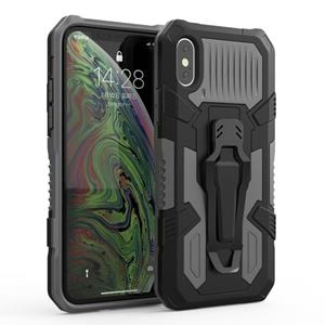 huismerk Voor iPhone X / XS Machine Armor Warrior Shockproof PC + TPU Beschermhoes (Space Gray)