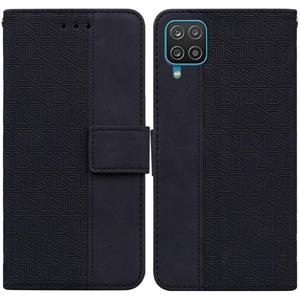 huismerk Voor Samsung Galaxy M32 4G Indian / International-versie Geometrische reliëf leren telefooncase