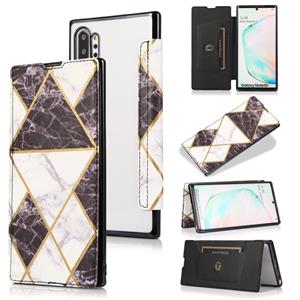 huismerk Voor Samsung Galaxy Note10 + Bronzing Plating PU + TPU Horizontale Flip Lederen Case met Houder & Card Slot