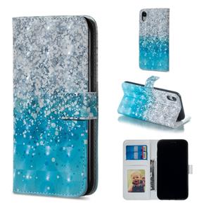 huismerk Zee en zand patroon horizontale Flip lederen case voor iPhone XR met houder & kaartsleuven & foto frame & portemonnee