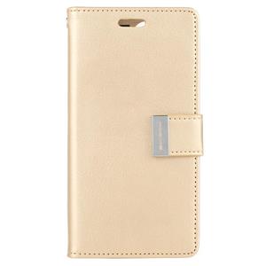 Voor iPhone 12 GOOSPERY RICH DIARY Crazy Horse Texture Horizontale Flip Lederen case met Holder & Card Slots & Wallet(Gold)