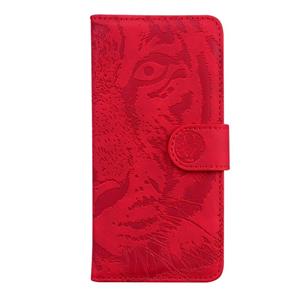 huismerk Voor iPhone 6s / 6 Tiger Embossing Pattern Horizontale Flip Lederen Case met Holder & Card Slots & Wallet(Rood)