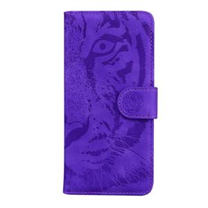 huismerk Voor iPhone 6s / 6 Tiger Embossing Pattern Horizontale Flip Lederen Case met Holder & Card Slots & Wallet(Paars)