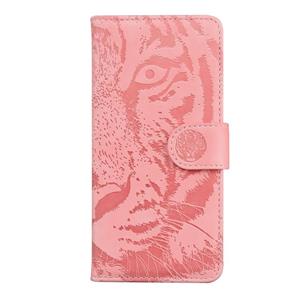 huismerk Voor iPhone 6s Plus / 6 Plus Tiger Embossing Patroon Horizontaal Flip Lederen Hoesje met Holder & Card Slots & Wallet(Pink)