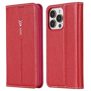 Gebei PU + TPU horizontale flip beschermhoes met houder & kaartslots voor iPhone 13 Pro (Rose Red)