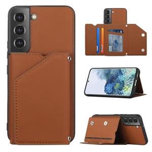 huismerk Voor Samsung Galaxy S22 5G Skin Feel PU + TPU + PC Phone Case met kaartslots