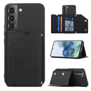 huismerk Voor Samsung Galaxy S22 5G Skin Feel PU + TPU + PC-telefooncase met kaartslots