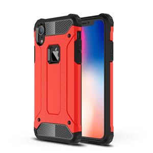 huismerk TPU + PC Armor combinatie terug Cover Case voor iPhone XR (rood)