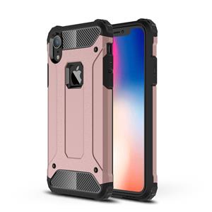 huismerk TPU + PC Armor combinatie terug Cover Case voor iPhone XR (Rose Gold)