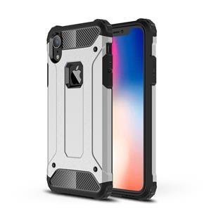 huismerk TPU + PC Armor combinatie terug Cover Case voor iPhone XR (zilver)