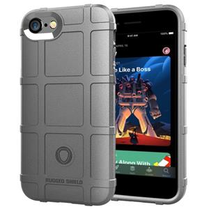 Huismerk Voor iPhone SE 2020 Full Coverage Shockproof TPU Case(Grijs)