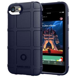 Huismerk Voor iPhone SE 2020 Full Coverage Shockproof TPU Case(Blue)