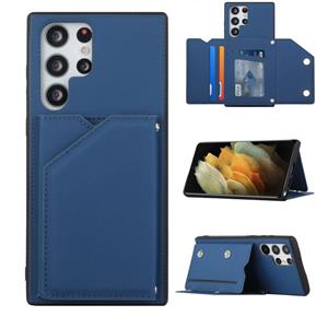 huismerk Voor Samsung Galaxy S22 Ultra 5G Skin Feel PU + TPU + PC Phone Case met kaartslots