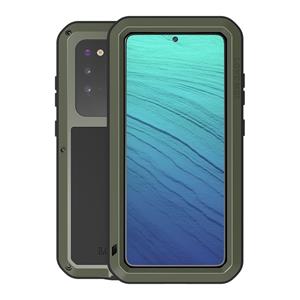 lovemei Voor Galaxy S20 LOVE MEI Metal Shockproof Waterproof Dustproof Protective Case (Army Green)