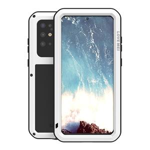 lovemei Voor Galaxy S20 Plus LOVE MEI Metal Shockproof Waterproof Dustproof Protective Case (Wit)