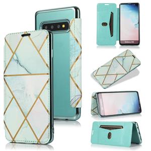 huismerk Voor Samsung Galaxy S10 Bronzing Plating PU + TPU Horizontale Flip Lederen Case met Houder & Card Slot