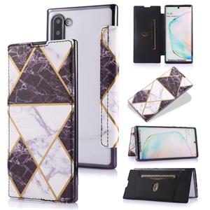 huismerk Voor Samsung Galaxy Note10 Bronzing Plating PU + TPU Horizontale Flip Leren Case met Houder & Card Slot