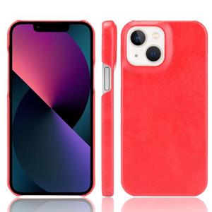 huismerk Litchi lederen pc telefooncase voor iPhone 13 mini