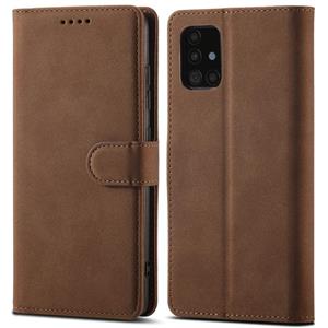 huismerk Voor Samsung Galaxy Note20 Ultra Frosted Anti-Diefstal Borstel Horizontale Flip Lederen Case met Houder & Card Slots & Portemonnee (Koffie)