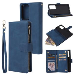 huismerk Voor Samsung Galaxy Note20 Ultra Multifunctioneel Retro Frosted Horizontal Flip Leather Case met Card Slot & Holder & Zipper Wallet & Photo Frame & La