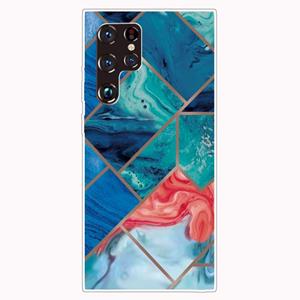 huismerk Voor Samaung Galaxy S22 Ultra 5G Abstract Marmeren Patroon TPU Telefoon Beschermend geval