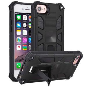 huismerk Voor iPhone 6 Schokbestendige TPU + PC Magnetic Protective Case met houder(Zwart)