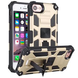 huismerk Voor iPhone 6 Schokbestendige TPU + PC Magnetic Protective Case met Holder(Gold)