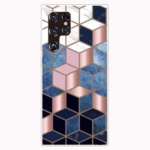 huismerk Voor Samaung Galaxy S22 Ultra 5G Abstract Marmeren Patroon TPU Telefoon Beschermhoes (CUBE)