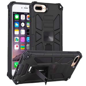 huismerk Voor iPhone 6 Plus Schokbestendige TPU + pc magnetische beschermhoes met houder(zwart)