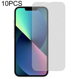 huismerk 10 stuks transparant frosted full screen gehard glas film voor iphone 13 mini