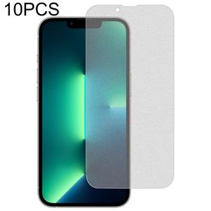 huismerk 10 stks transparant frosted full screen gehard glas film voor iphone 13 pro max