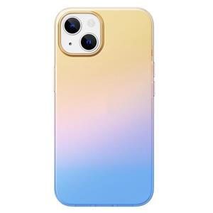 Rock Aurora TPU + PET-beschermende telefooncase voor iPhone 13 (Aurora Blue)