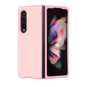 huismerk Voor Samsung Galaxy Z Fold3 5G Cross Texture Phone Case (Pink)